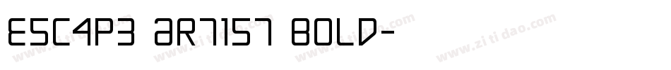 Escape Artist Bold字体转换